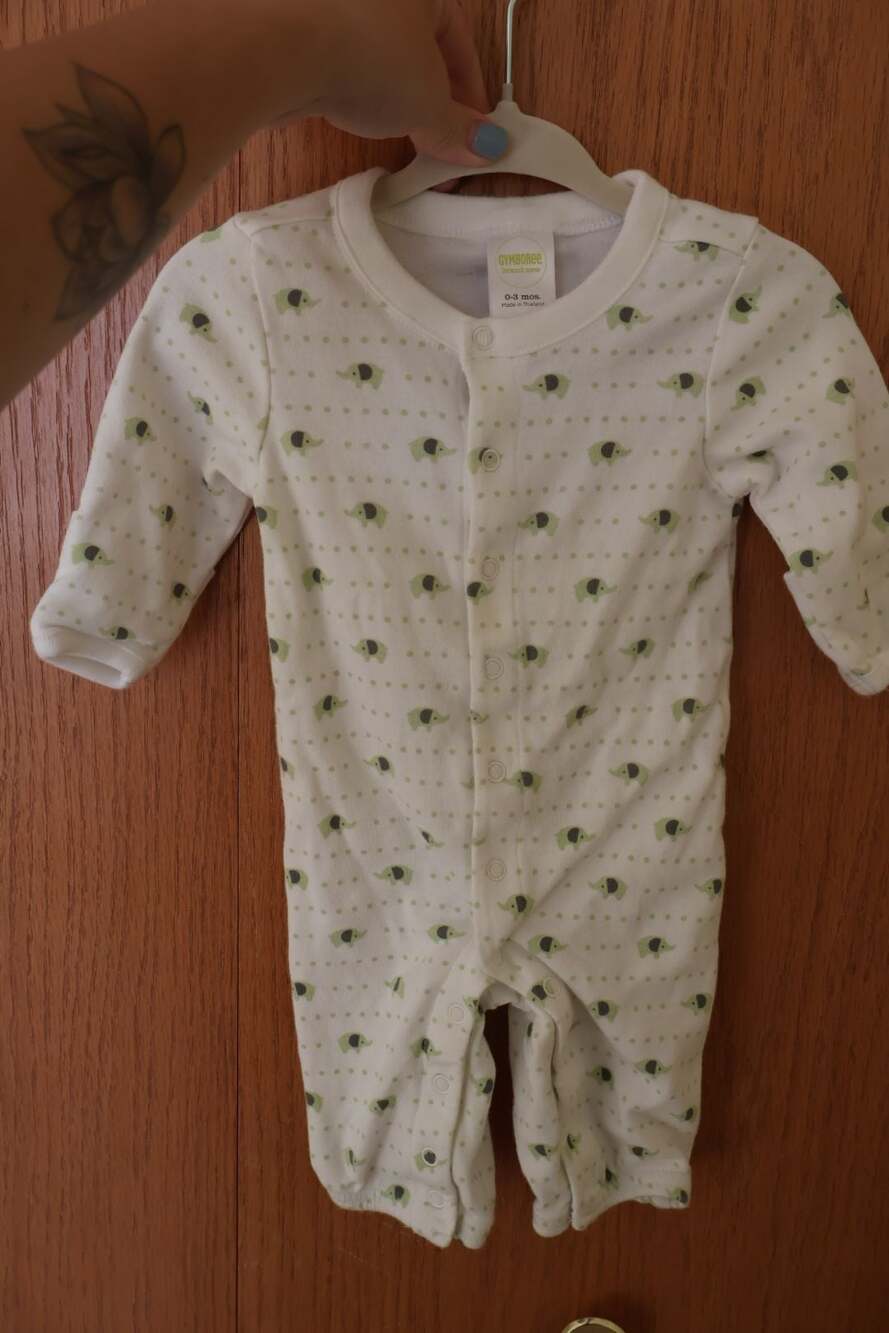 Gymboree Brand New Elephant and Polka Dot Print Footed Pajama Romper